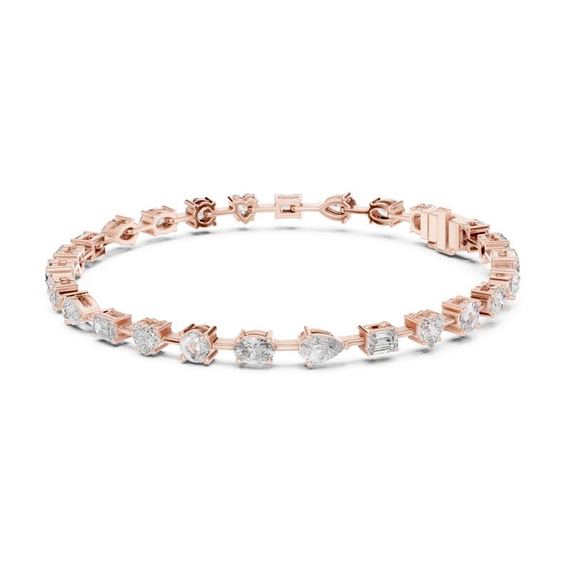 Diamond bracelets design GJ-B-0002, shown in rose gold