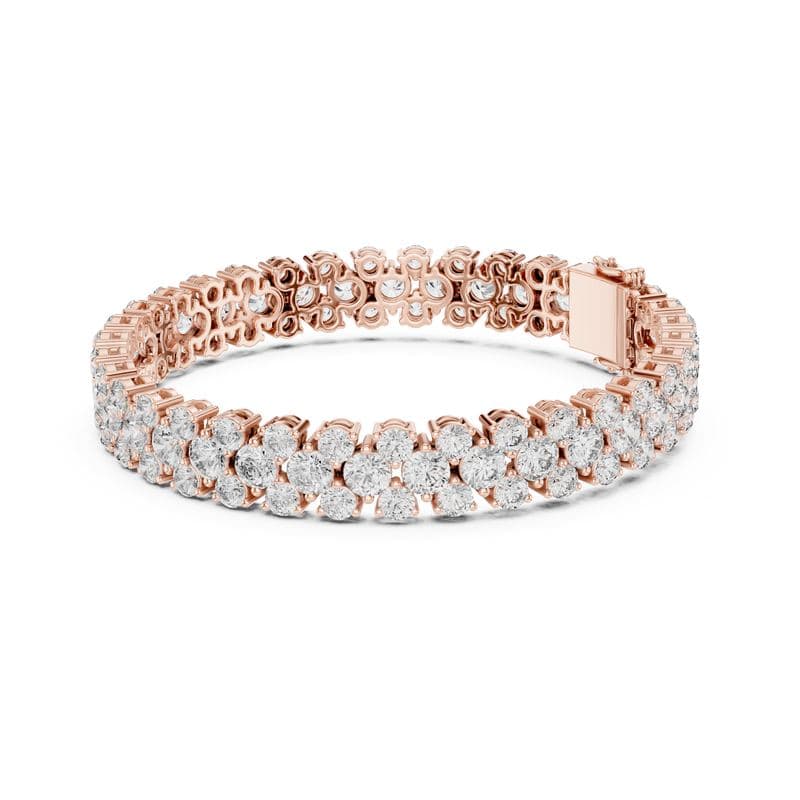 Diamond bracelets design GJ-B-0006, shown in rose gold