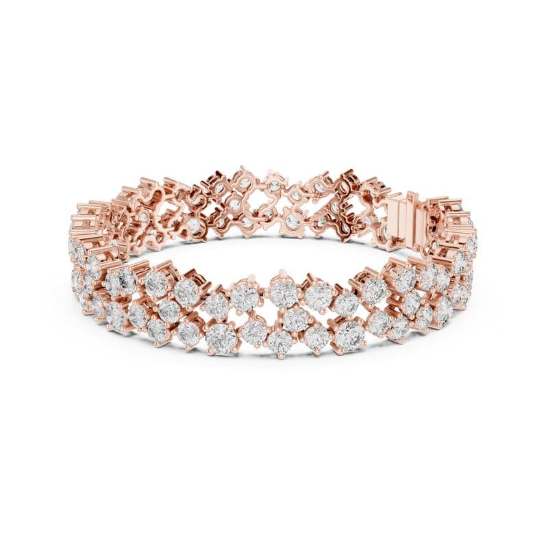 Diamond bracelets design GJ-B-0008, shown in rose gold