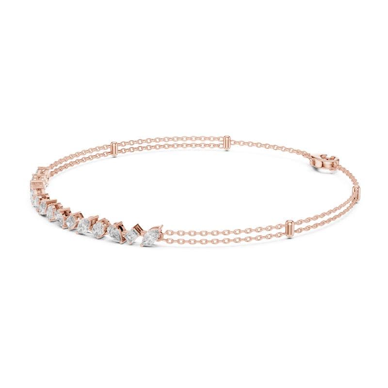 Diamond bracelets design GJ-B-0009, shown in rose gold