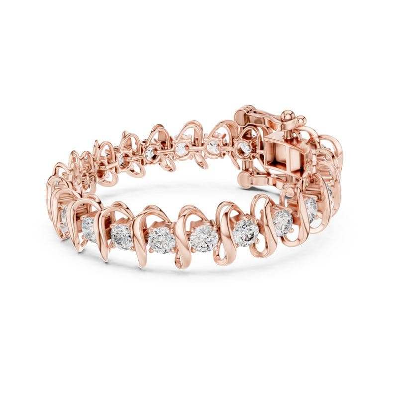 Diamond bracelets design GJ-B-0011, shown in rose gold
