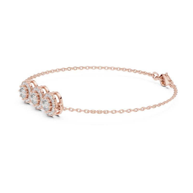 Diamond bracelets design GJ-B-0012, shown in rose gold