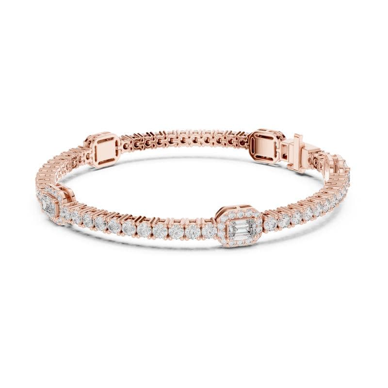 Diamond bracelets design GJ-B-0013, shown in rose gold