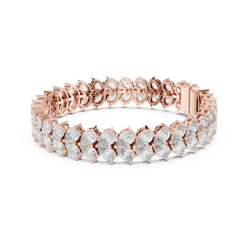 Diamond bracelets design GJ-B-0016, shown in rose gold