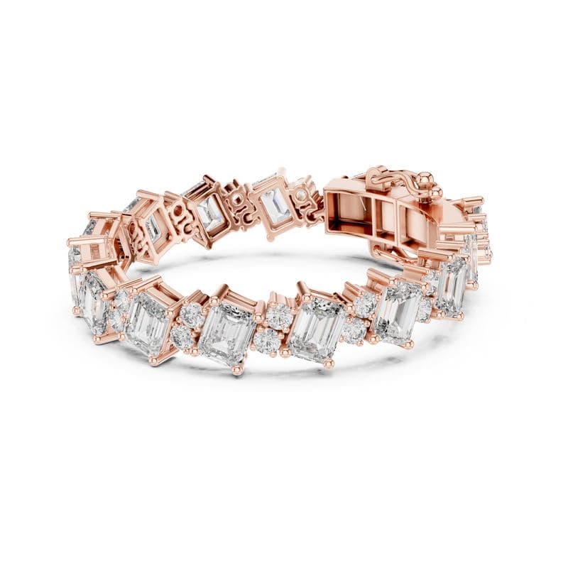 Diamond bracelets design GJ-B-0018, shown in rose gold