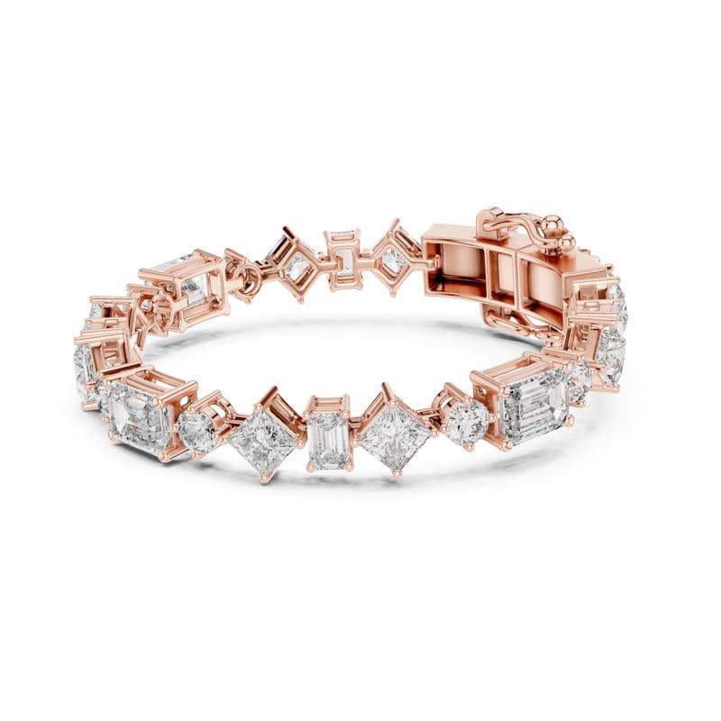 Diamond bracelets design GJ-B-0019, shown in rose gold