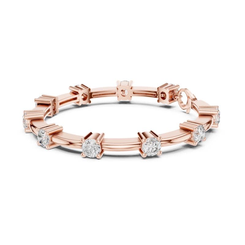 Diamond bracelets design GJ-B-0021, shown in rose gold