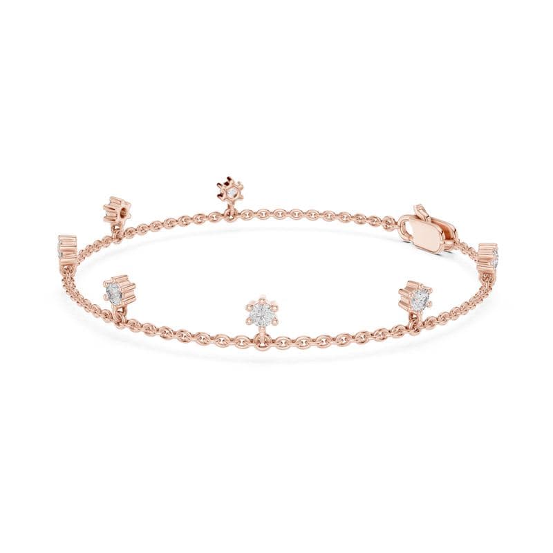 Diamond bracelets design GJ-B-0023, shown in rose gold