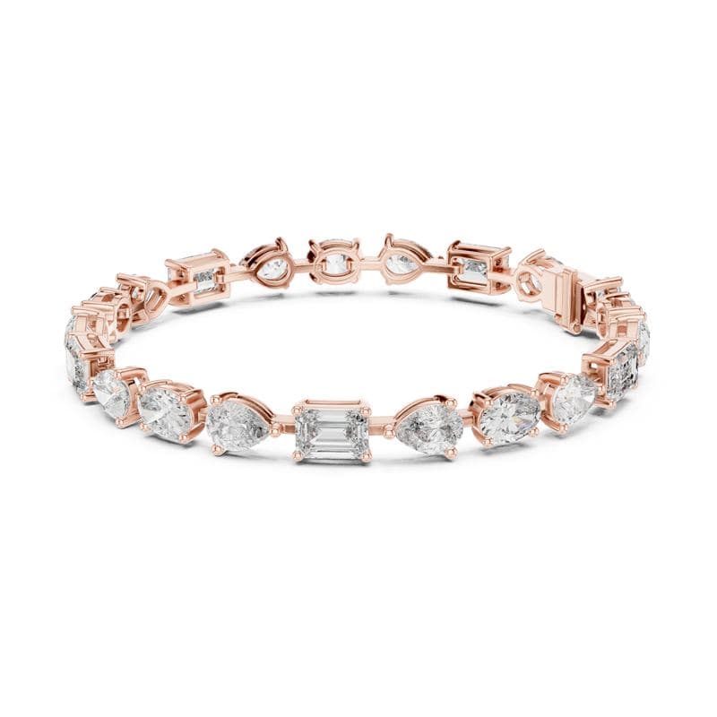 Diamond bracelets design GJ-B-0024, shown in rose gold