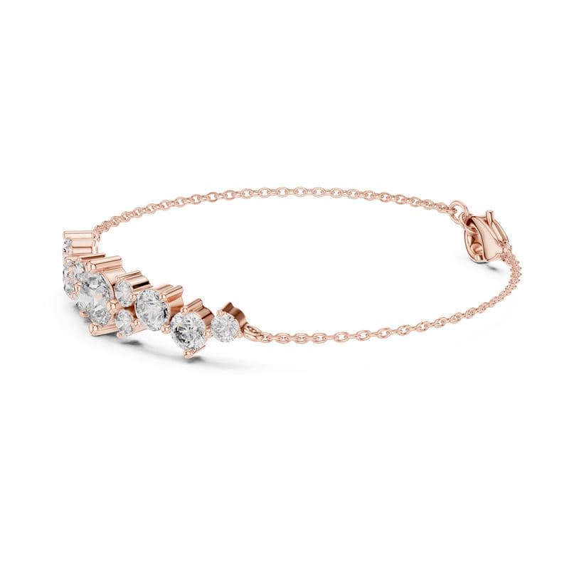 Diamond bracelets design GJ-B-0026, shown in rose gold