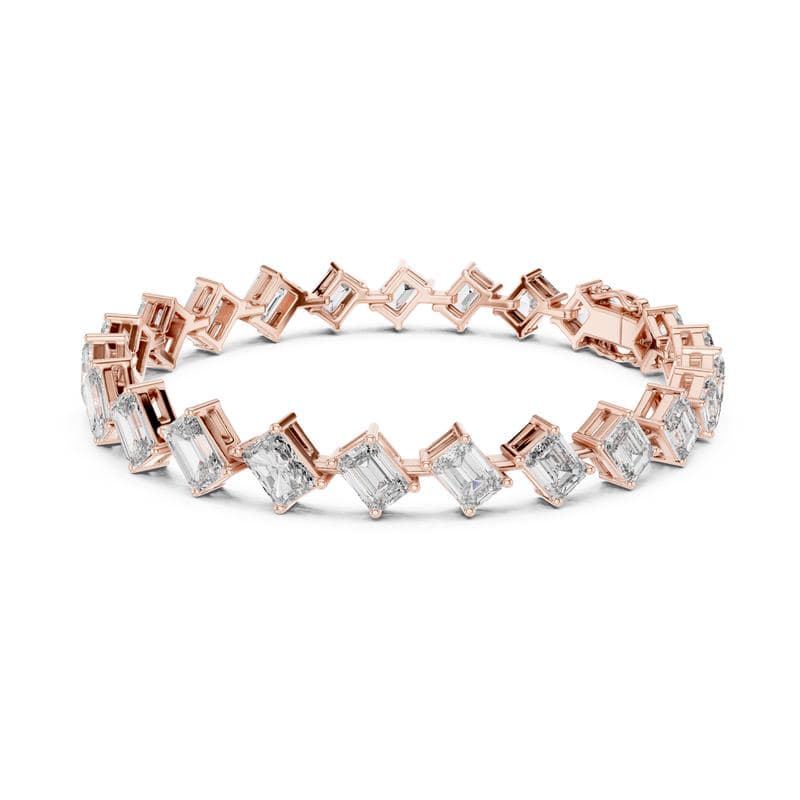 Diamond bracelets design GJ-B-0035, shown in rose gold