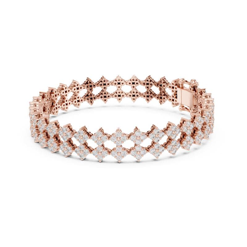 Diamond bracelets design GJ-B-0038, shown in rose gold