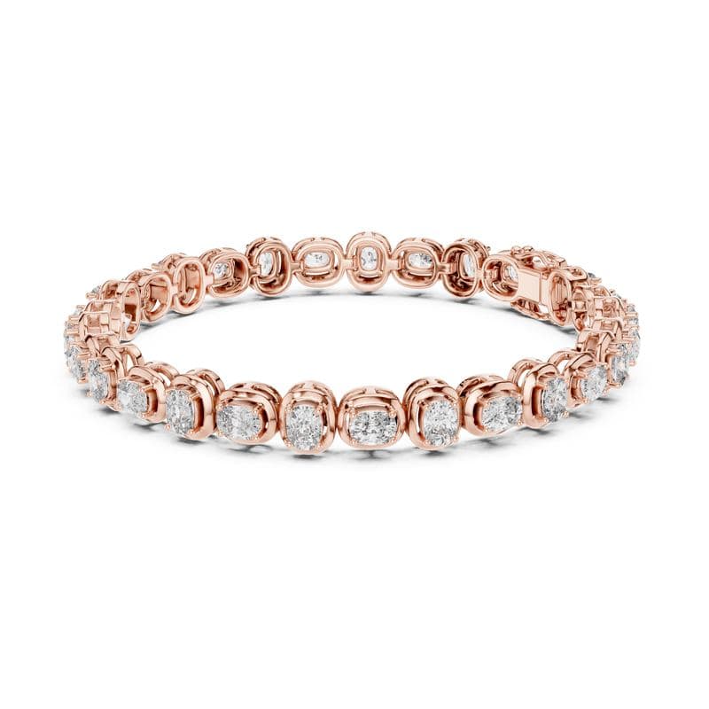 Diamond bracelets design GJ-B-0044, shown in rose gold