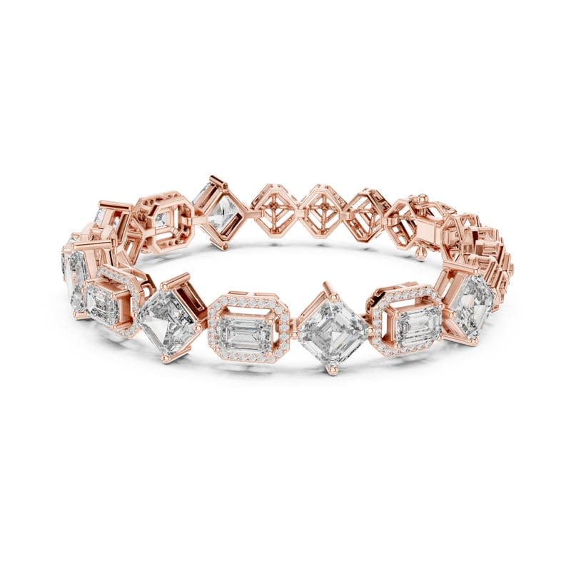 Diamond bracelets design GJ-B-0046, shown in rose gold