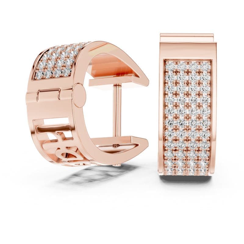 Diamond earrings design GJ-E-0003, shown in rose gold