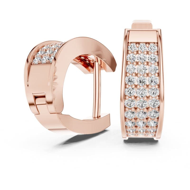 Diamond earrings design GJ-E-0005, shown in rose gold