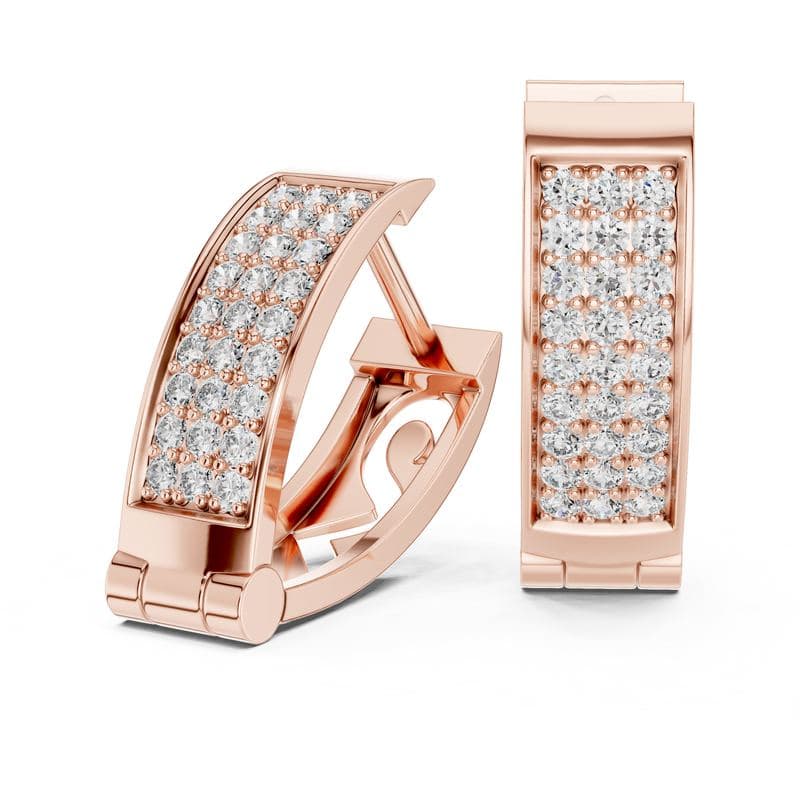 Diamond earrings design GJ-E-0007, shown in rose gold