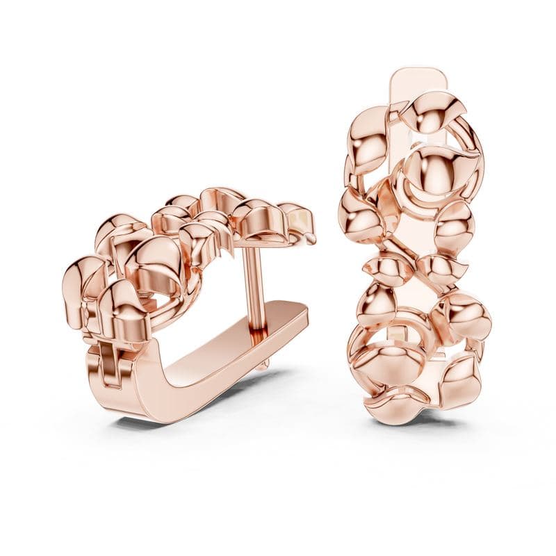Diamond earrings design GJ-E-0013, shown in rose gold