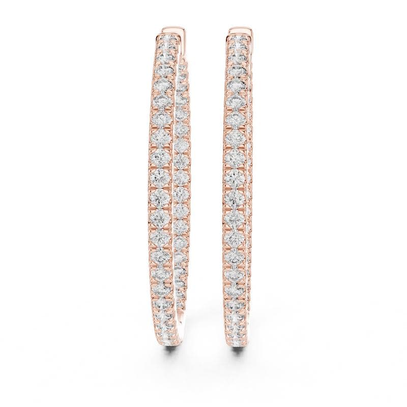 Diamond earrings design GJ-E-0022, shown in rose gold