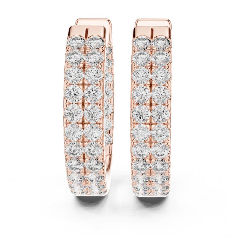 Diamond earrings design GJ-E-0023, shown in rose gold