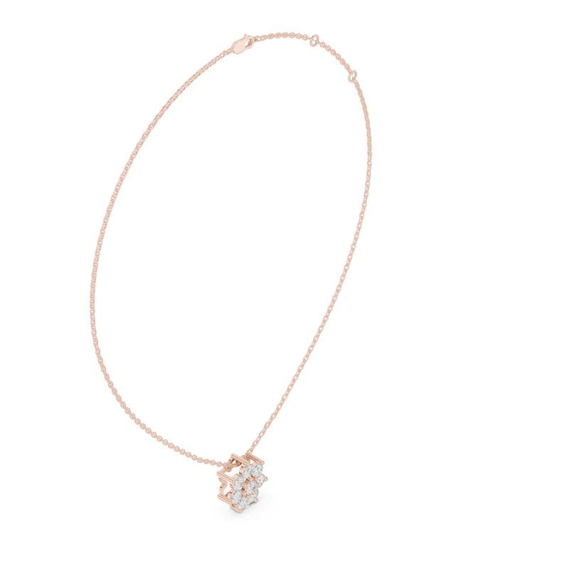 Diamond necklaces design GJ-N-0089, shown in rose gold
