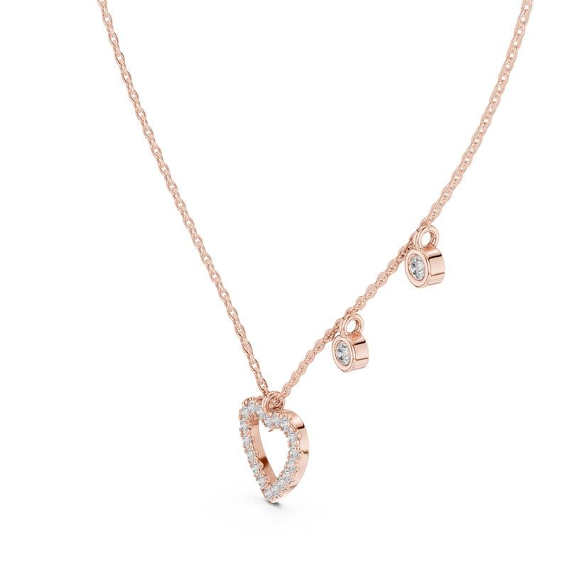 Diamond necklaces design GJ-N-0095, shown in rose gold