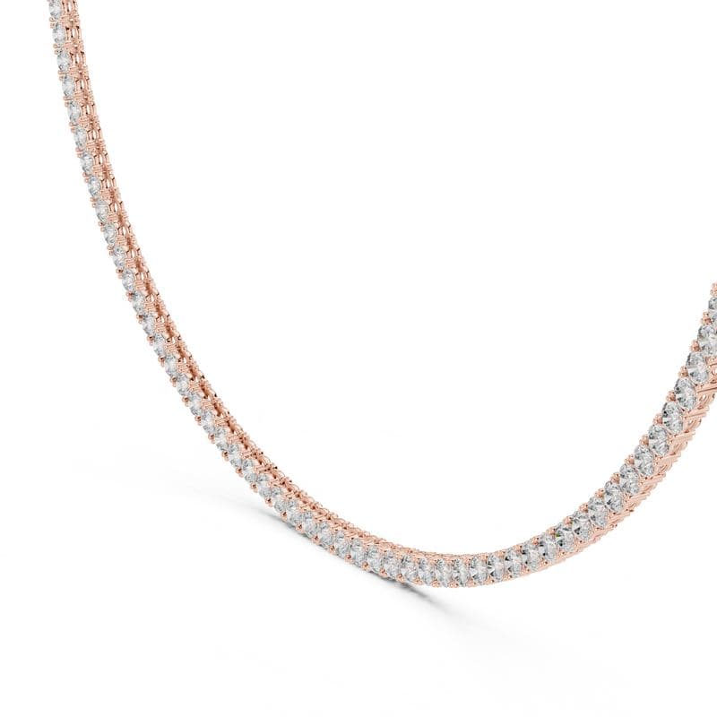 Diamond necklaces design GJ-N-0101, shown in rose gold