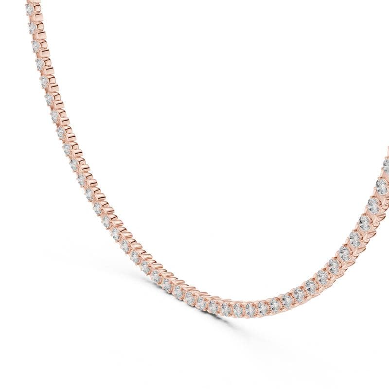 Diamond necklaces design GJ-N-0102, shown in rose gold