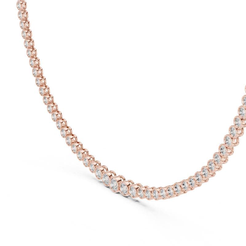Diamond necklaces design GJ-N-0104, shown in rose gold