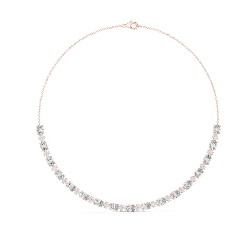 Diamond necklaces design GJ-N-0106, shown in rose gold