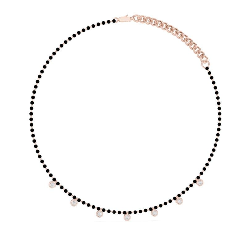Diamond necklaces design GJ-N-0108, shown in rose gold