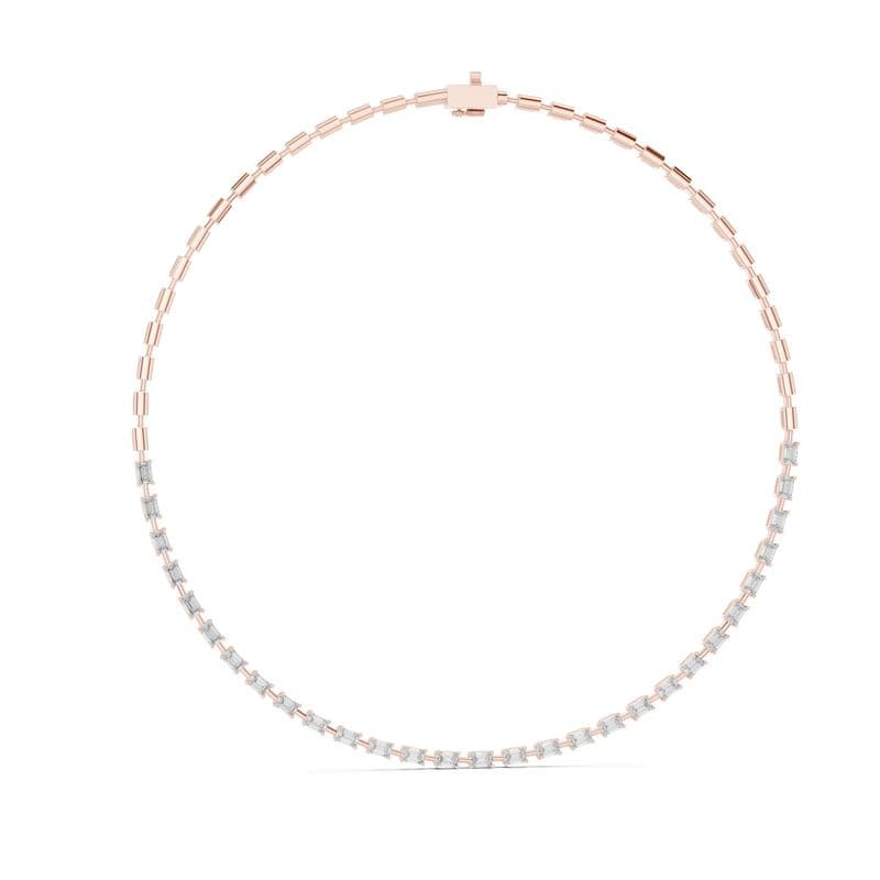 Diamond necklaces design GJ-N-0109, shown in rose gold