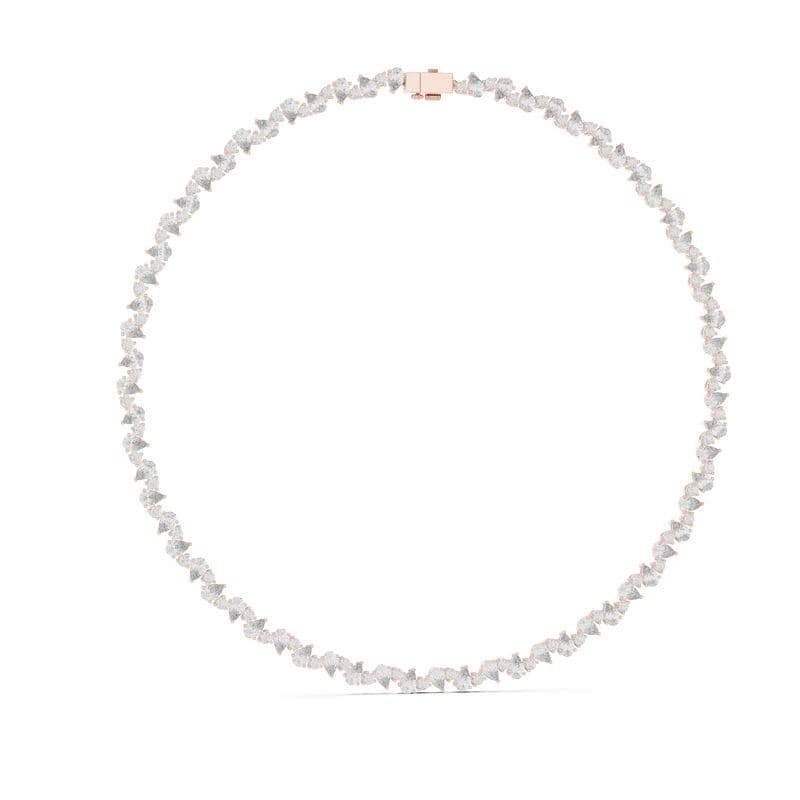 Diamond necklaces design GJ-N-0111, shown in rose gold