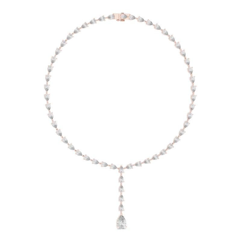 Diamond necklaces design GJ-N-0114, shown in rose gold