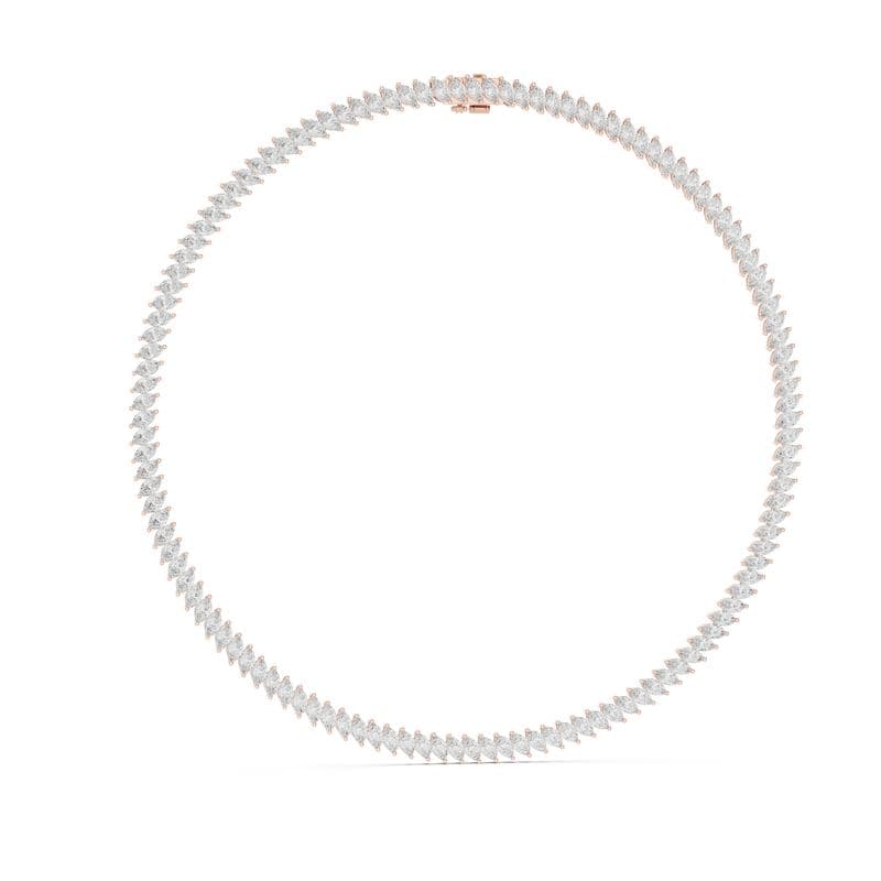Diamond necklaces design GJ-N-0116, shown in rose gold