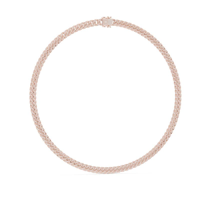 Diamond necklaces design GJ-N-0122, shown in rose gold