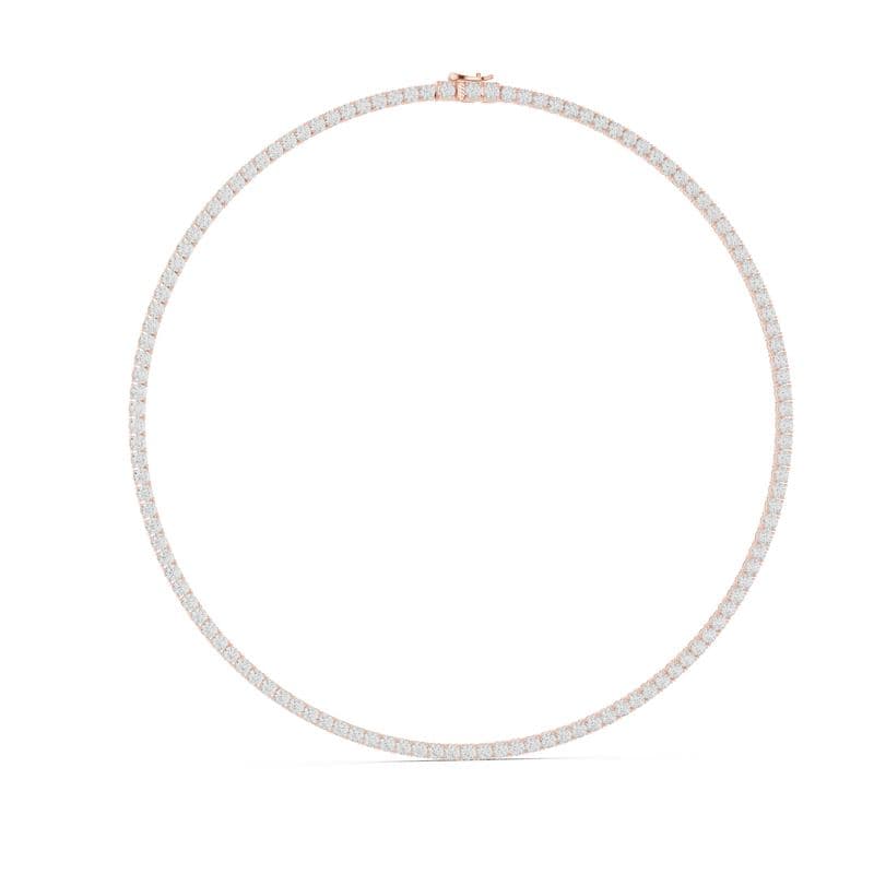 Diamond necklaces design GJ-N-0123, shown in rose gold