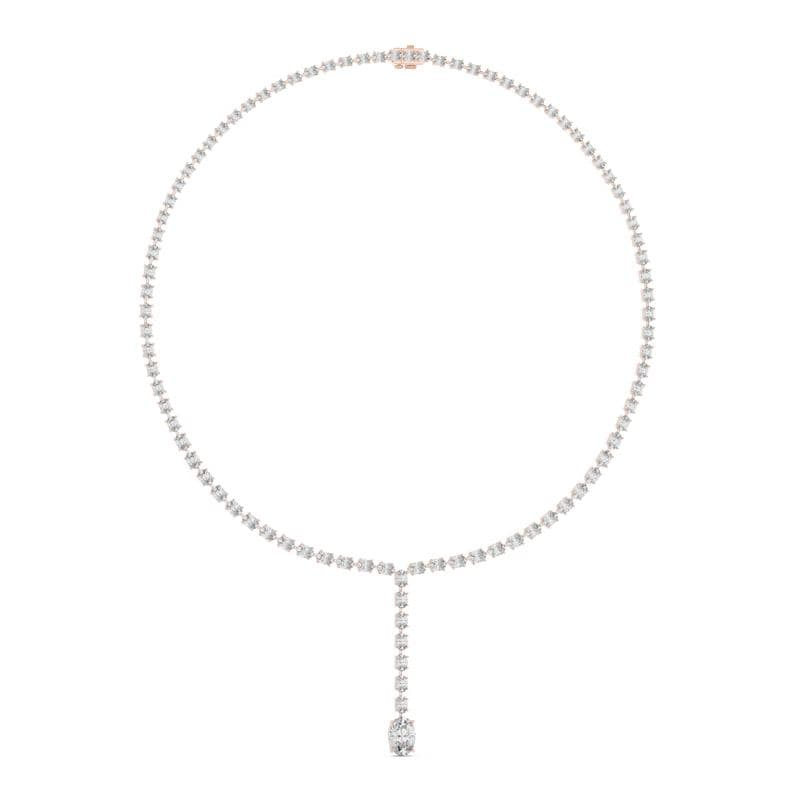 Diamond necklaces design GJ-N-0127, shown in rose gold