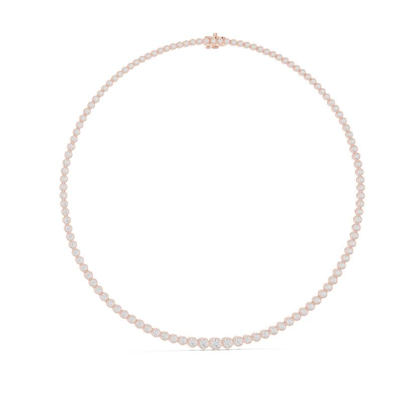 Diamond necklaces design GJ-N-0129, shown in rose gold