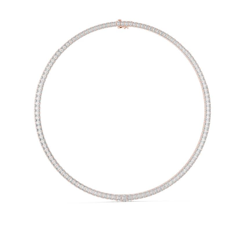 Diamond necklaces design GJ-N-0130, shown in rose gold