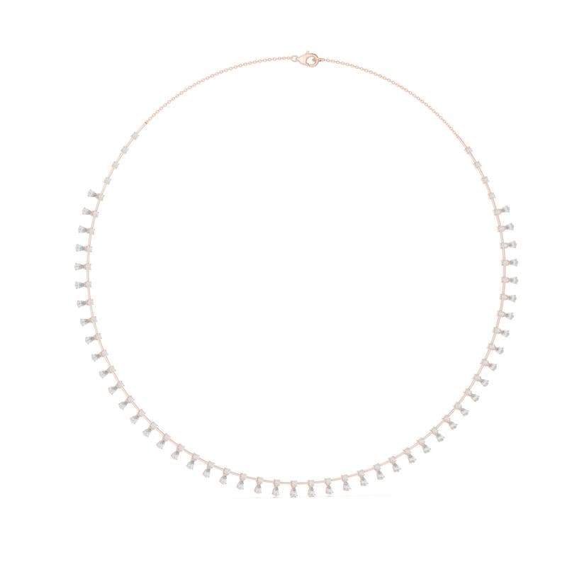 Diamond necklaces design GJ-N-0131, shown in rose gold