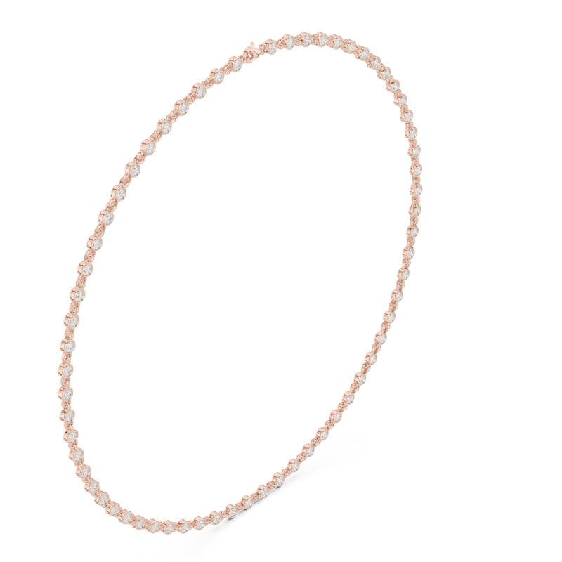 Diamond necklaces design GJ-N-0136, shown in rose gold