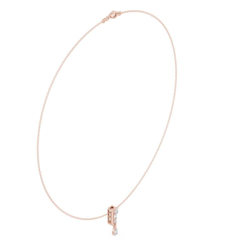 Diamond necklaces design GJ-N-0138, shown in rose gold