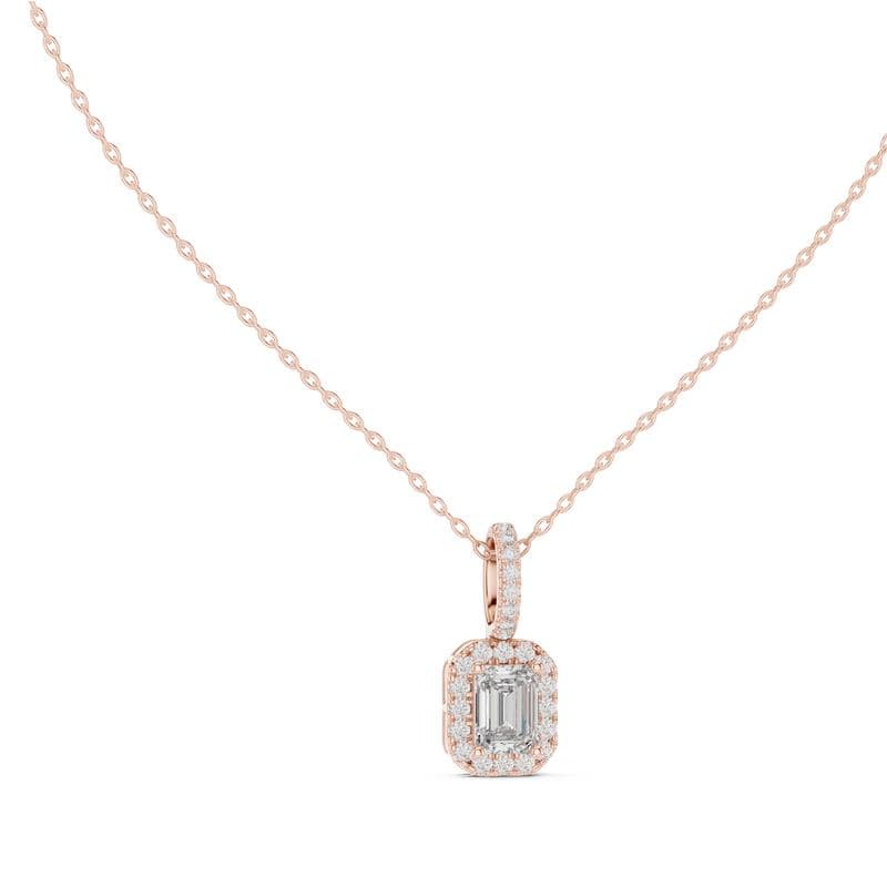 Diamond pendants design GJ-P-0002, shown in rose gold