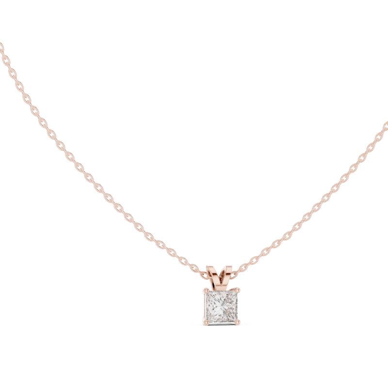Diamond pendants design GJ-P-0006, shown in rose gold