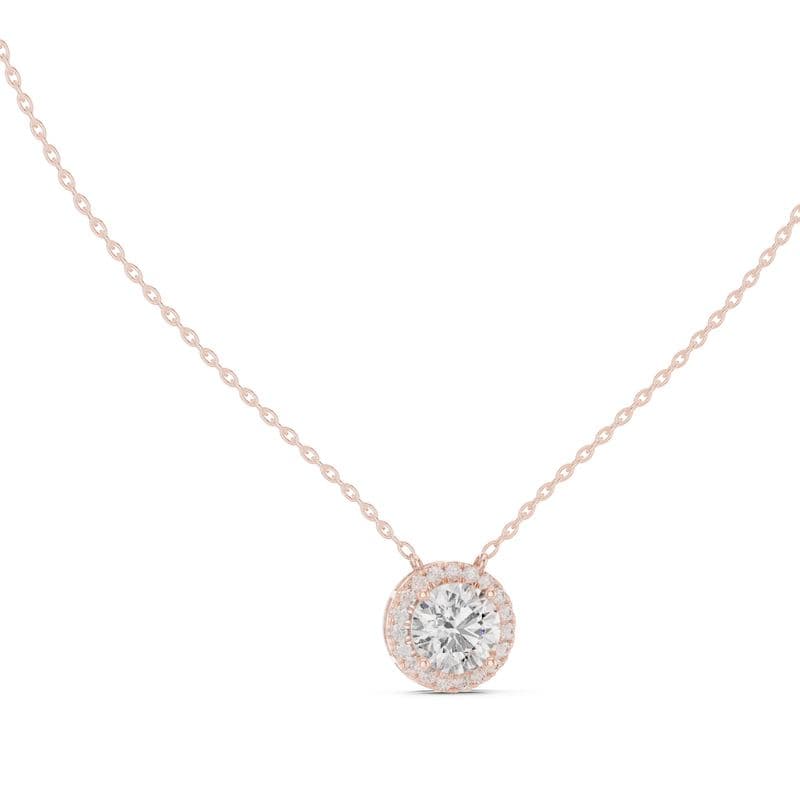 Diamond pendants design GJ-P-0007, shown in rose gold
