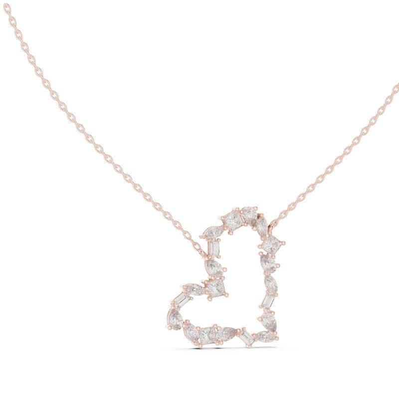 Diamond pendants design GJ-P-0008, shown in rose gold