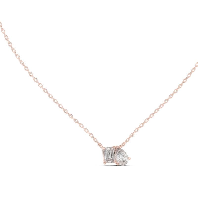 Diamond pendants design GJ-P-0011, shown in rose gold