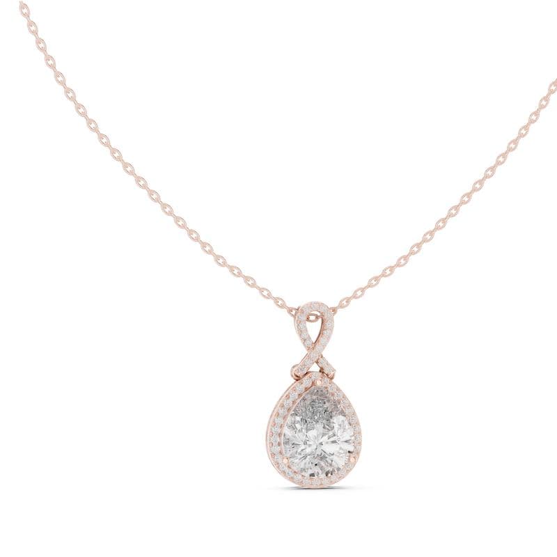 Diamond pendants design GJ-P-0014, shown in rose gold