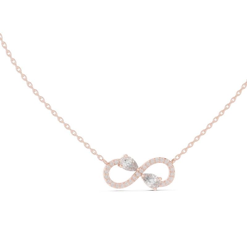 Diamond pendants design GJ-P-0016, shown in rose gold